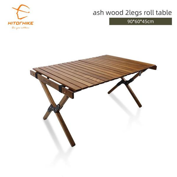 

camp furniture hitorhike ash wood table outdoor roll wooden camping folding