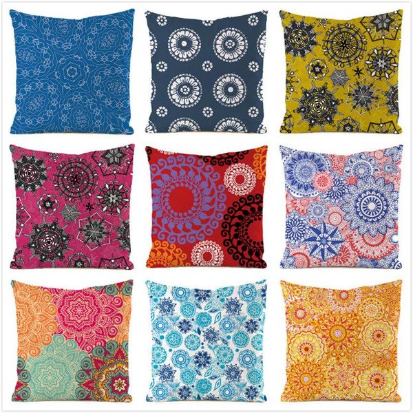 

cushion/decorative pillow 45cm*45cm **mandala texture** inimitated silk fabric throw covers couch cushion cover home decorative pillows