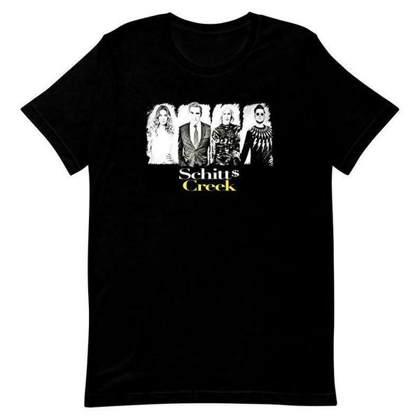 

schitt's creek - cast (animated) - tv series ever t-shirt size m-5xl, White;black