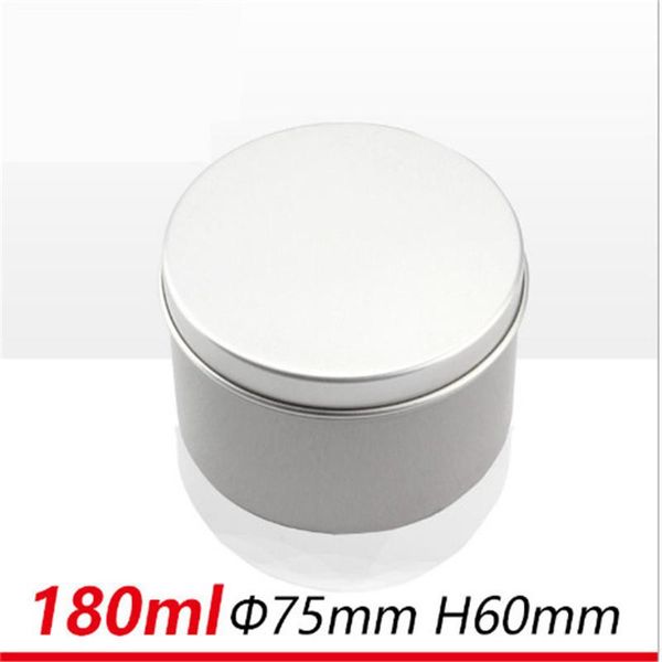 

storage bottles & jars wholesale 25ps/lot empty 180g silver aluminum candle jar mental containers for reuse diy with lid