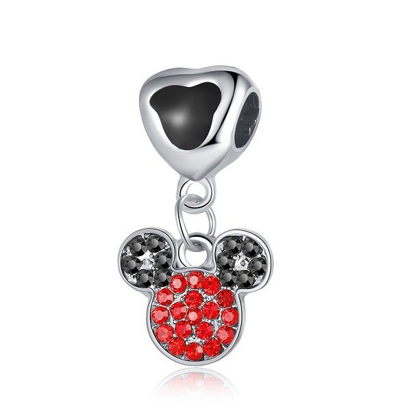 

fits pandora bracelets 20pcs cartoon animation crystal dangle silver charms fits pandora charms bracelet beads for jewelry making 925 sterli, Black