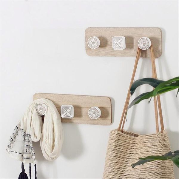 

hooks & rails wall hook wooden kitchen spatula exquisite interior coat bag decoration pendant for home
