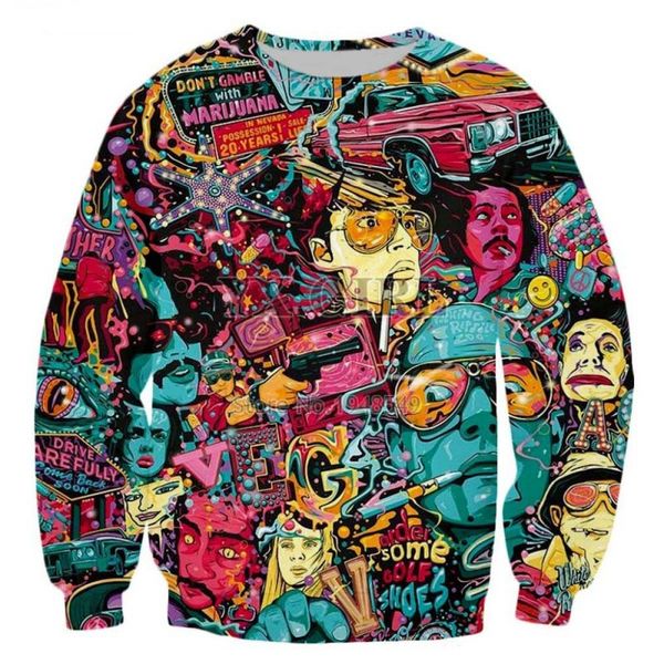 

natural scenery pattern men's 3d printed hoodie visual impact party punk gothic round neck american sweatshirt hoodie, Black