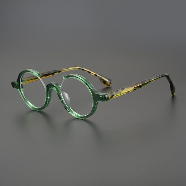 

fashion sunglasses frames acetate vintage glasses frame men women retro transparent round male optical myopia eyeglasses eyewear spectacles, Black