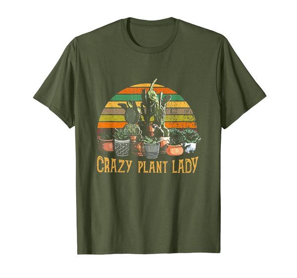 

crazy plant lady funny gardening t-shirt, White;black
