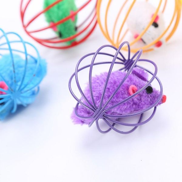 

cat toys false mouse pet mini funny playing for cats plush cage wire 1