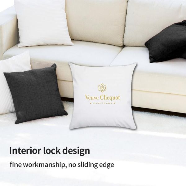 

cushion/decorative pillow black white feather pillowcase cotton cushion cover decoration case printed letters car home decor 45x45cm