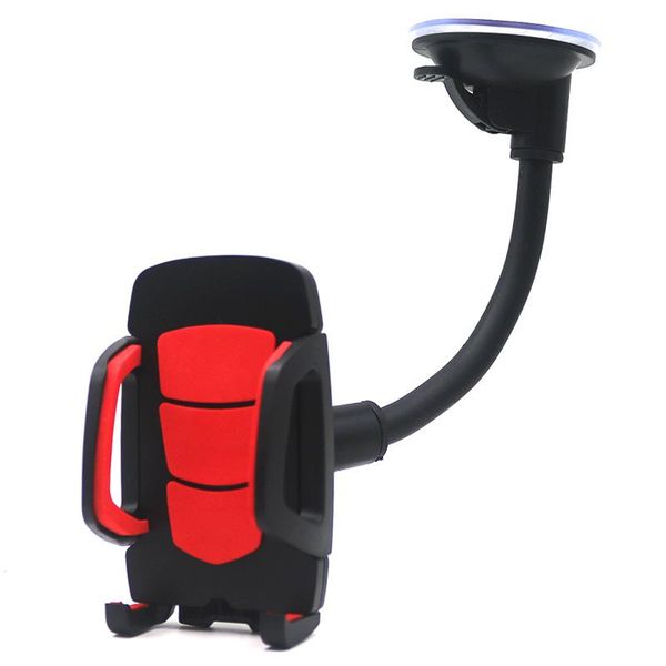 

car mount holder universal windshield flexible long arm phone with one touch for 3.5-6 inch phones cell mounts & holders