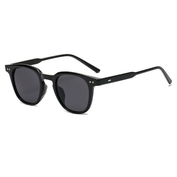 

retro round women sunglasses rice nail yellow lens for uv400 protection women's glasses, White;black