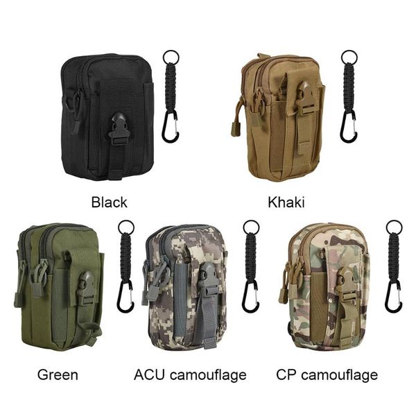 

stuff sacks outdoor sports nylon function pouch belt bag small pocket mobile phone military waist pack with lifeline travel camping