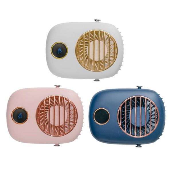 

electric fans personal portable mini hanging neck fan usb handheld led display deskair cooler for home office desk outdoor travel