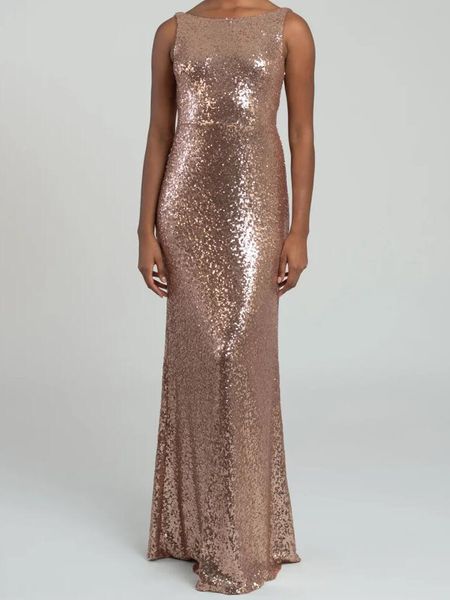 

sequins bridesmaid dress rose gold mermiad wedding party dresses, White;pink
