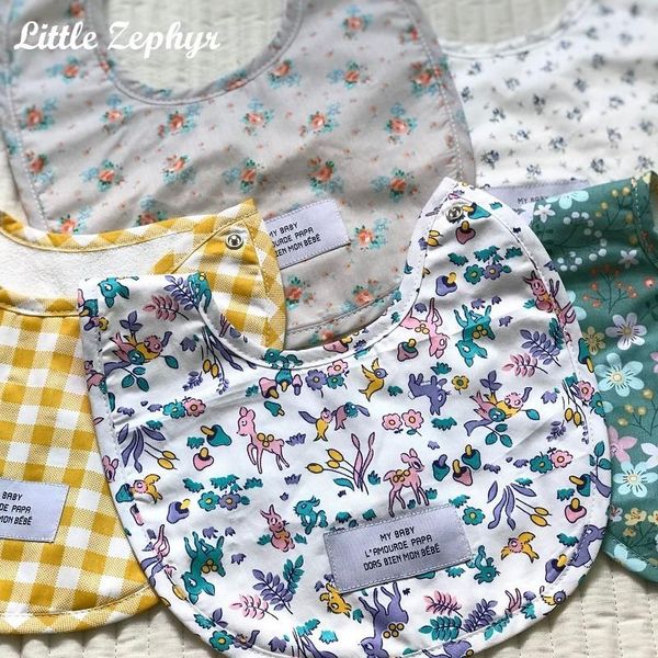 

bibs & burp cloths l&z waterproof baby floral cotton bib borns cloth scarf bandana for children stuff (lz-te002)