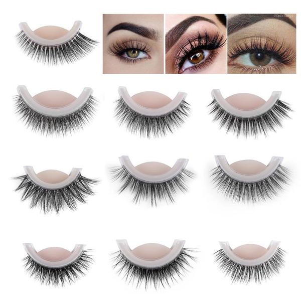 

faux mink false eyelashes self-adhesive eyelash extension natural curly reusable self adhesive eye lashes makeup1
