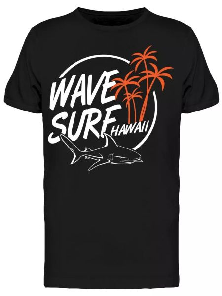 

Summer Shark Wave Surf Tee Men's -Image by Shutterstock, White;black