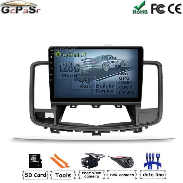 

car video android 10 radio player for teana j32 2008 - 2013 multimedia navigation gps no