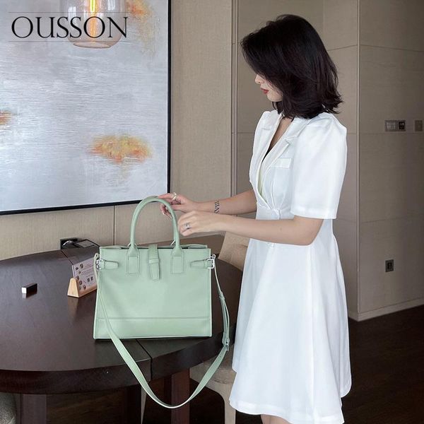 

evening bags ousson 2021 design leather large capacity tote bag fashion messenger multifunctional one-shoulder for women