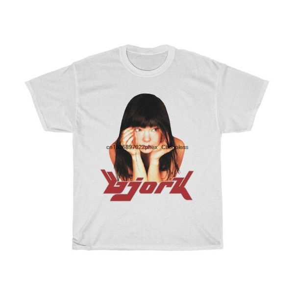 

men's t-shirts bjork shirt t music heavy cotton tee, White;black