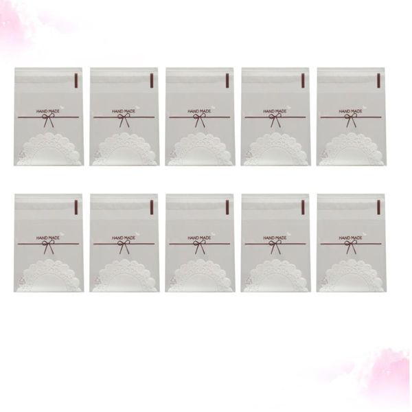 

gift wrap 100pcs self-adhesive candy bags baking bakery bag practical treat portable biscuits storage pouch for home party