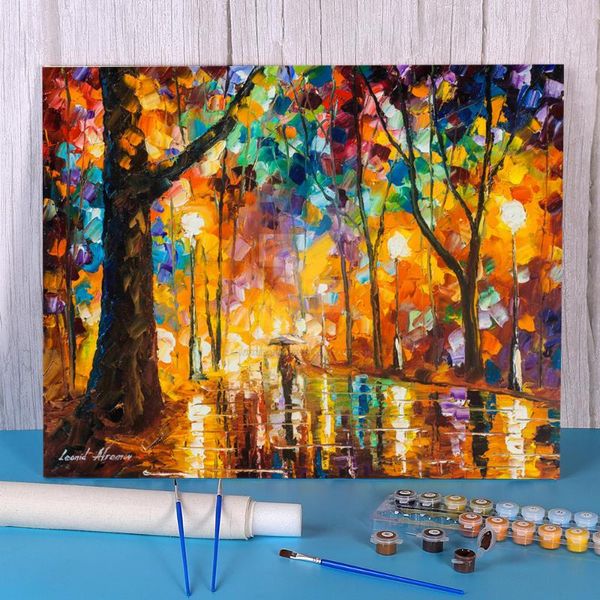 

paintings chilling memories diy paint by numbers package acrylic paints 50*70 canvas painting design crafts adults handicraft
