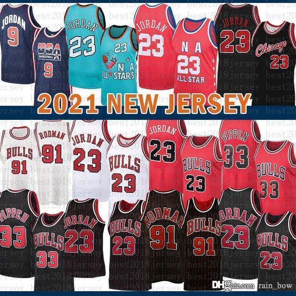 

2021 new basketball jersey chicago bull mens 23 michael scottie 33 pippen mesh retro dennis 91 rodman youth kids orange, Black;red