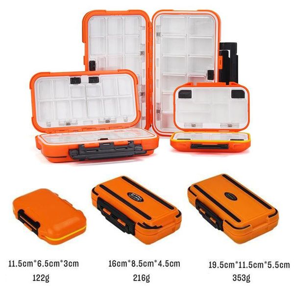 

12-30 compartments abs strong fishing tackle boxes lures storage case spoons accessories and equipment kit