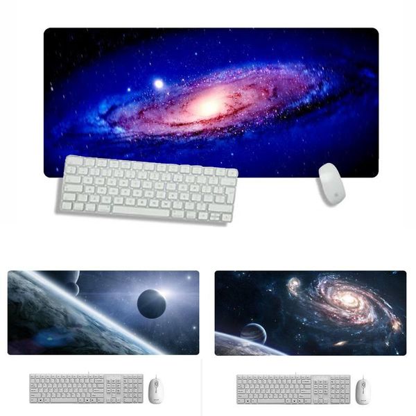 

mouse pads & wrist rests universe starry sky space natural rubber gaming mousepad desk mat x xl xxl non-slip cushion thickness 2mm lockedge