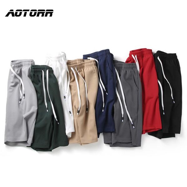 

men's shorts solid summer fashion casual sports street wear men polyester drawstring male bermuda breathable beach, White;black