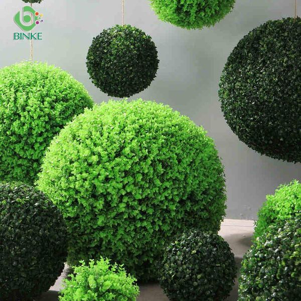 

artificial hanging plants leaf ball plastic leaves faux 2021 product living room mall green decoration decorative flowers & wreaths