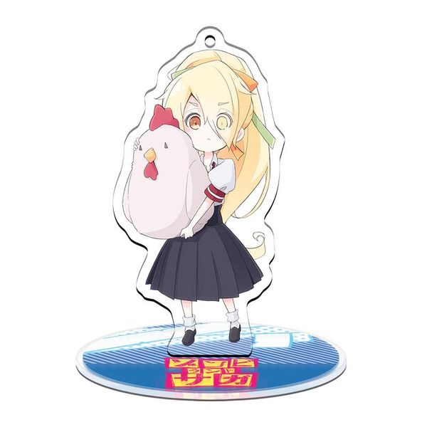 

keychains anime zombie land saga bottle shape figure nikaidou mizuno cosplay 15cm stand card student desk child toy standsing, Silver