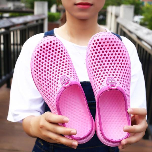 

sandals classic slip on garden clog shoes women quick drying summer beach slipper breathable outdoor platform gardening, Black