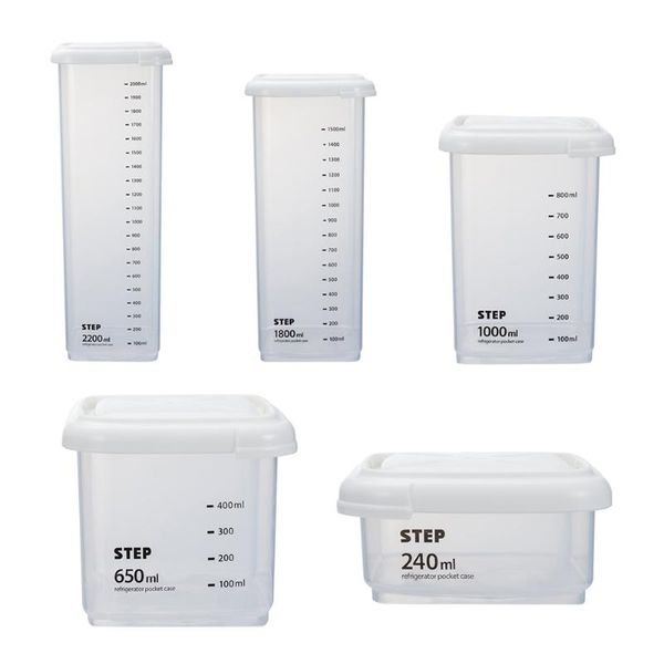 

vacuum plastic coffee sealed set with scale bar mark square kitchen storage box innovative grain bottles & jars
