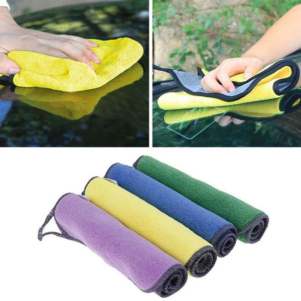 

towel absorbent microfiber car home kitchen coral velvet washing clean cloth cleaning fleece wiping rags