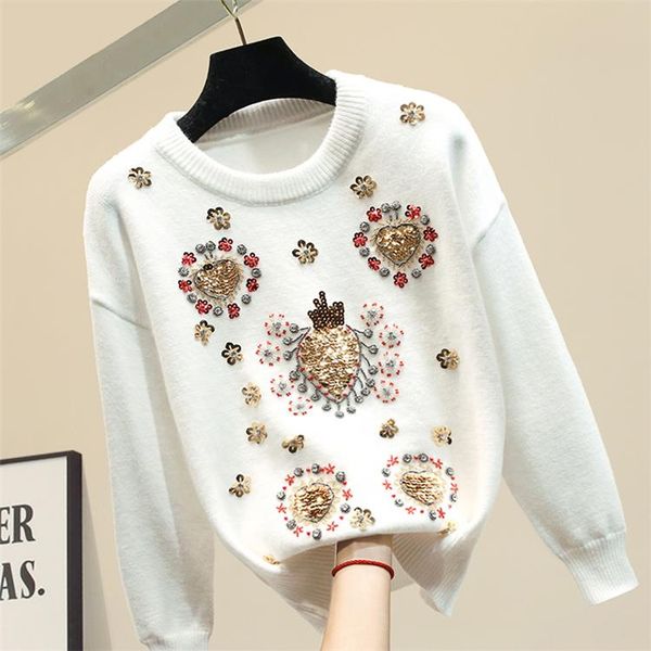 

women's sweaters sq10206 fashion 2021 runway luxury european design party style clothing, White;black