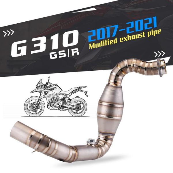 

motorcycle exhaust system modified non-destructive installation of front pipe g310 titanium alloy