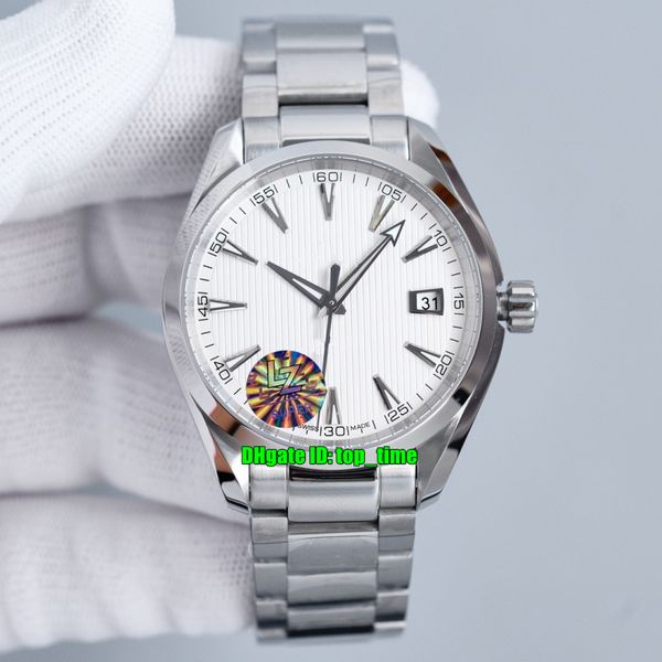 

6 styles watches tks 41.5mm aqua terra 150m cal.8500 automatic mens watch 231.10.42.21.02.003 white dial stainless steel bracelet gents spor, Slivery;brown