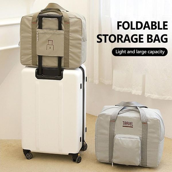 

foldable portable travel bag organizer carry on luggage large capacity storage weekend bags men women duffle xa658f duffel