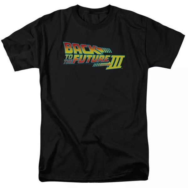 

back to the future iii logo t-shirt sizes s-3x new, White;black
