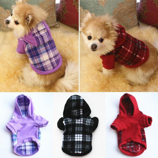 

dog apparel pet fleece harness plaid printed vest jumper sweater coat for small medium dogs jacket