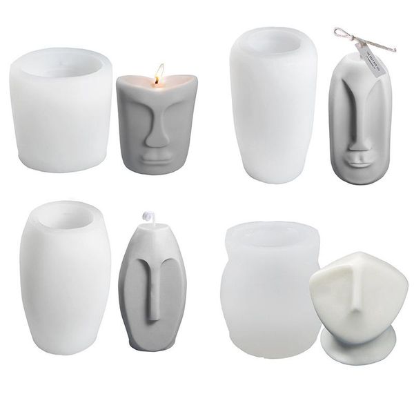 

craft tools face silicone candle mold for diy handmade making plaster ornaments portrait sculpture mould home decoration