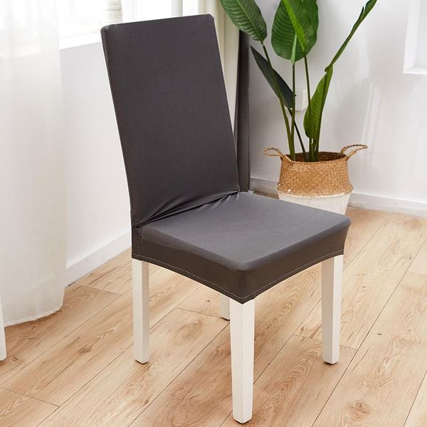 

chair covers 1/2/4/6pcs solid color removable cover universal big elastic slipcover modern kitchen seat case stretch