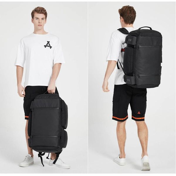 

classic solid color men's travel bag portable large-capacity outdoor leisure sports multi-function backpack for men