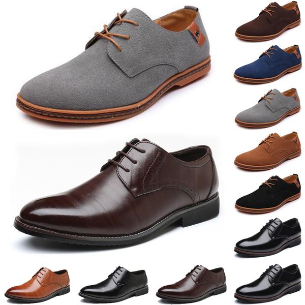 

2021 luxury men casual shoes black brown loafers outdoor flat slip on fashion mens trainers sneakers size 40-47 color25