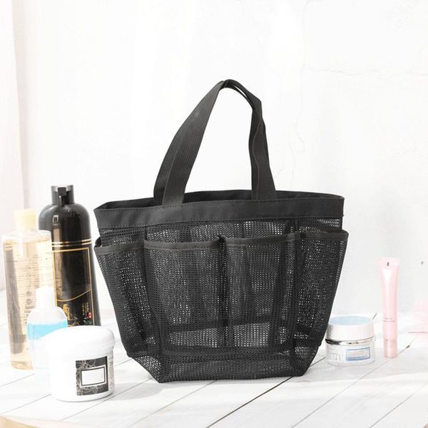 

storage bags mesh shower caddy portable for college dorm large bathroom tote bag durable with 8 pockets j8