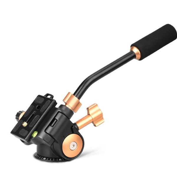 

video tripod ball head 3-way fluid rocker arm with quick release plate for dslr camera monopod heads