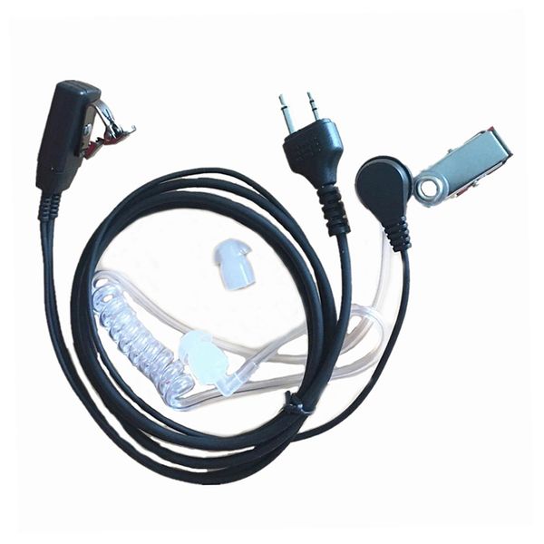 Microfono auricolare per tubo dell'aria acustico nascosto a 2 pin per radio Midland AVPH3 AVP-H3 XT18 XT20 XT511 LXT500VP3 GXT900 GXT1000VP4 GXT1050VP4 Walkie Talkie