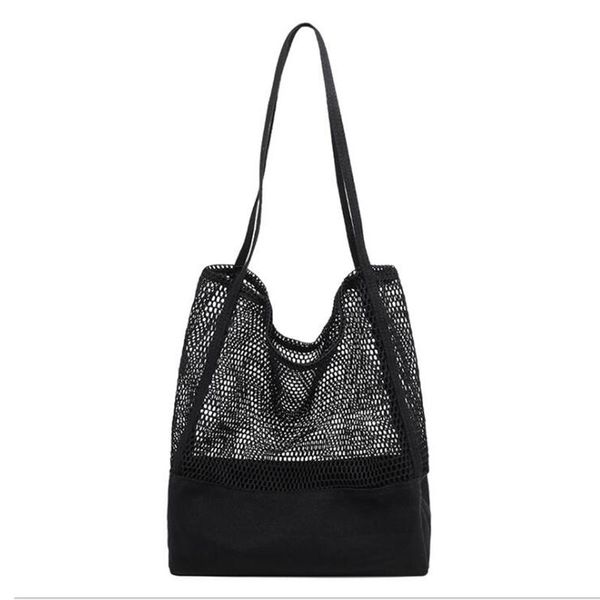 

shopping bags beach tote grocery for women reusable mesh hollow out bag handbag christmas gift