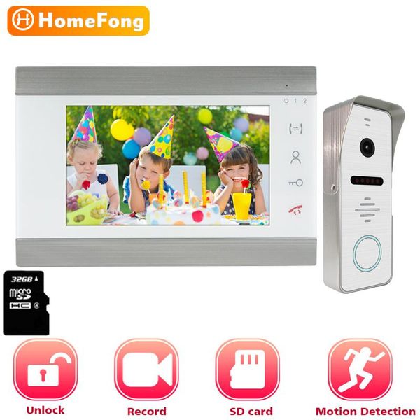 

homefong door intercom entry system kit wired video doorbell phone ip65 call panel camera night vision for home villa security phones