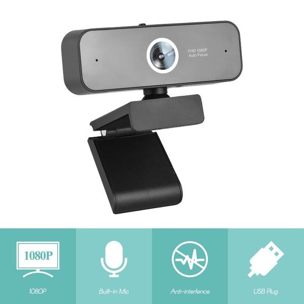 

full hd usb webcam lapcomputer camera video conference web auto focus built-in microphone with lens cover webcams