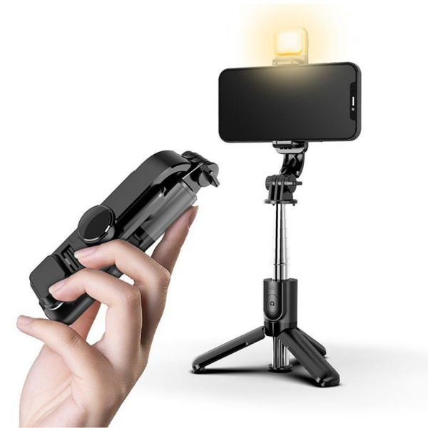 

selfie monopods 3 in 1 stick phone tripod extendable monopod with bluetooth-compatible remote for smartphone handheld gimbal